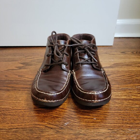 Ugg Kaldwell Brown Leather Chukka Ankle Boots, Men's 8.5, Vibram Rubber Sole - Picture 3 of 16